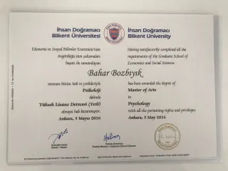 Uzm. Psk. Bahar Bozbıyık profilinde yer alan galeri fotoğrafı.