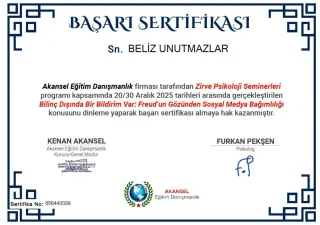 Kl. Psk. Beliz Unutmazlar profilinde yer alan galeri fotoğrafı.