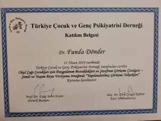 Uzm. Dr. Funda Dönder Şen profilinde yer alan galeri fotoğrafı.