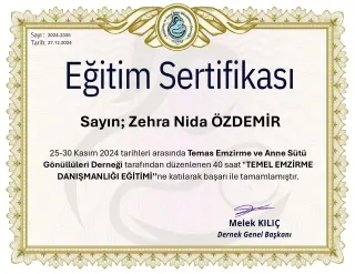 Dyt. Zehra Nida Özdemir profilinde yer alan galeri fotoğrafı.