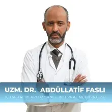 Uzm. Dr. Abdüllatif Faslı — İç Hastalıkları, Ankara. Portre fotoğrafı.