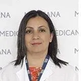 Uzm. Dr. Evin Özlem Canpolat — Nöroloji, Bahçelievler, İstanbul. Portre fotoğrafı.