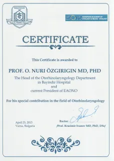Prof. Dr. Nuri Özgirgin profilinde yer alan galeri fotoğrafı.