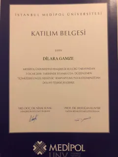 Uzm. Dkt. Dilara Gamze Aydın profilinde yer alan galeri fotoğrafı.