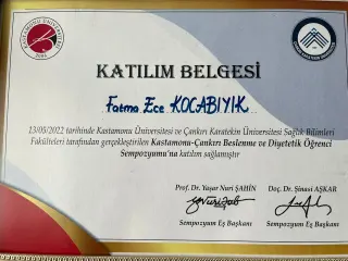Dyt. Fatma Ece Kocabıyık profilinde yer alan galeri fotoğrafı.