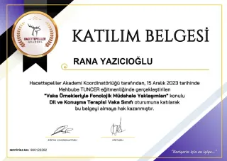 Uzm. Ody. Rana Yazıcıoğlu profilinde yer alan galeri fotoğrafı.
