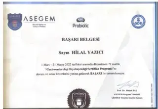 Dyt. Hilal Yazıcı profilinde yer alan galeri fotoğrafı.