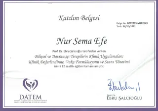 Uzm. Psk. Nur Sema Efe profilinde yer alan galeri fotoğrafı.