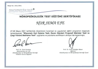 Uzm. Psk. Nur Sema Efe profilinde yer alan galeri fotoğrafı.