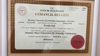 Uzm. Dt. Feride Işık profilinde yer alan galeri fotoğrafı.