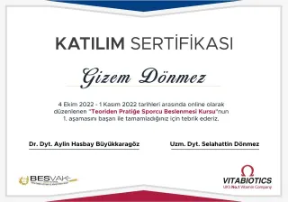 Dyt. Gizem Dönmez profilinde yer alan galeri fotoğrafı.