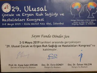Uzm. Dr. Funda Dönder Şen profilinde yer alan galeri fotoğrafı.