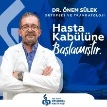 Uzm. Dr. Önem Sülek — Ortopedi Ve Travmatoloji, Mezitli, Mersin. Portre fotoğrafı.