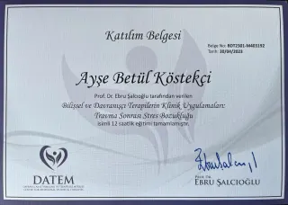 Kl. Psk. Ayşe Betül Köstekçi profilinde yer alan galeri fotoğrafı.