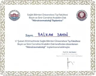 Doç. Dr. Balkan Şahin profilinde yer alan galeri fotoğrafı.
