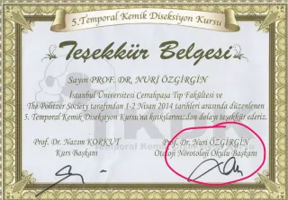 Prof. Dr. Nuri Özgirgin profilinde yer alan galeri fotoğrafı.