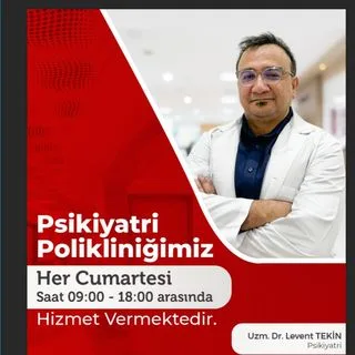 Dr. Öğr. Üyesi Levent Tekin — Psikiyatri, Beylikdüzü, İstanbul. Portre fotoğrafı.