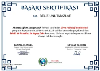 Kl. Psk. Beliz Unutmazlar profilinde yer alan galeri fotoğrafı.