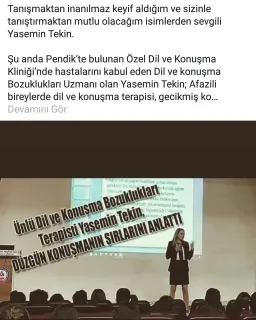 Uzm. Dkt. Yasemin Tekin profilinde yer alan galeri fotoğrafı.