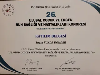 Uzm. Dr. Funda Dönder Şen profilinde yer alan galeri fotoğrafı.