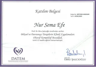 Uzm. Psk. Nur Sema Efe profilinde yer alan galeri fotoğrafı.