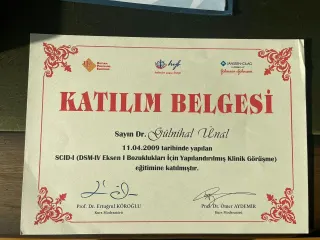 Uzm. Dr. Gülnihal Gökçe Ünal profilinde yer alan galeri fotoğrafı.