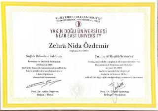 Dyt. Zehra Nida Özdemir profilinde yer alan galeri fotoğrafı.