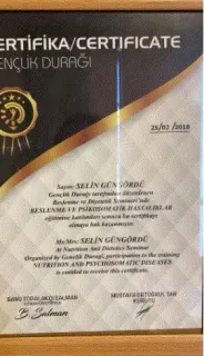 Dyt. Selin Güngördü profilinde yer alan galeri fotoğrafı.