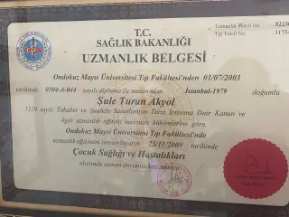 Uzm. Dr. Şule Turan Akyol profilinde yer alan galeri fotoğrafı.