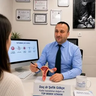 Doç. Dr. Şefik Gökçe — Kadın Hastalıkları Ve Doğum, İstanbul. Portre fotoğrafı.