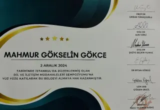 Dkt. Mahmur Gökselin Gökce profilinde yer alan galeri fotoğrafı.